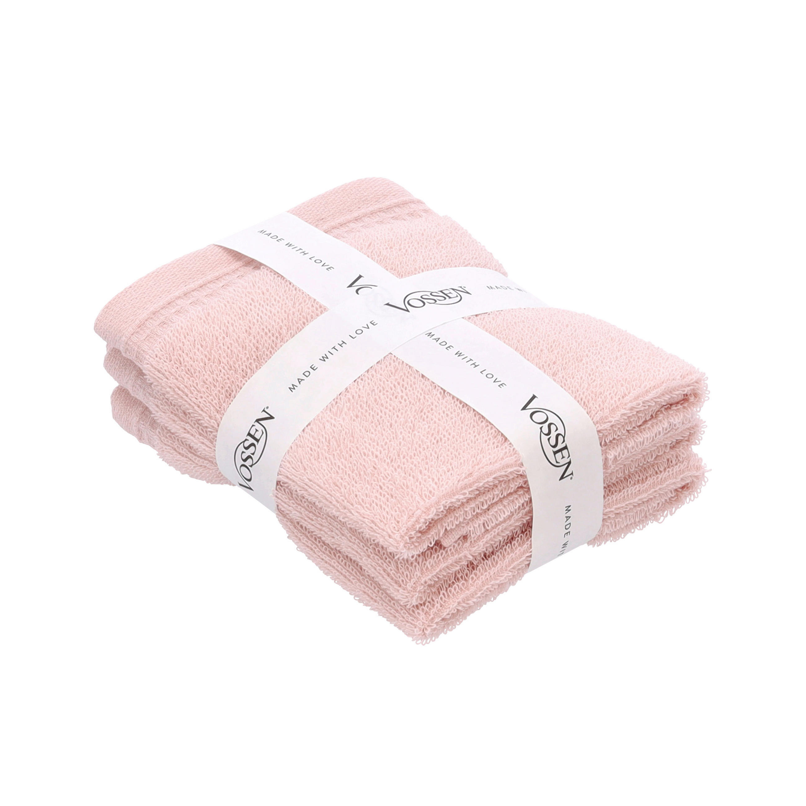 SEIFTUCHSET DETOX TIME Rosa 3-teilig 30/30 cm  - Rosa, Basics, Textil (30/30cm) - Vossen