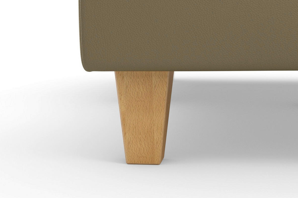 WOHNLANDSCHAFT PALMERA E in Echtleder Olivgrün  - Eichefarben/Olivgrün, Basics, Leder/Holz (163/308/212cm) - Sit & More
