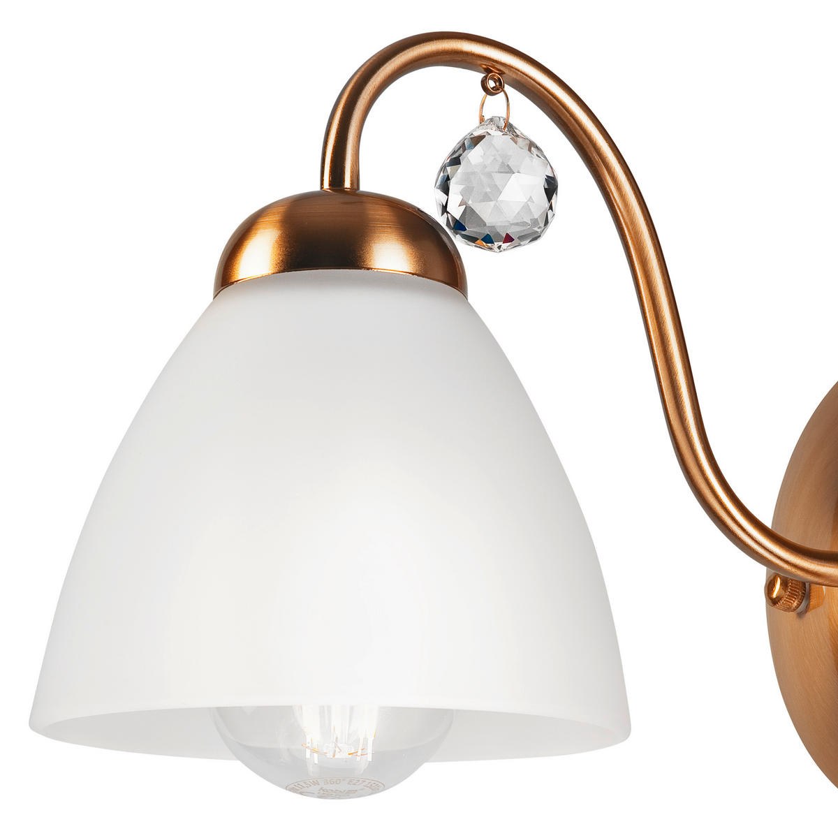 WANDLEUCHTE 20/14 cm   - Goldfarben, KONVENTIONELL, Glas (20/14cm)