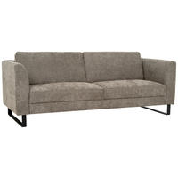 3-SITS SOFFA i chenille beige  - beige/svart, Modern, metall/trä (217/88/88cm) - Hom`in