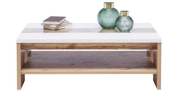 COUCHTISCH in Holzwerkstoff 110/65/40 cm - Eichefarben/Weiß, KONVENTIONELL, Holzwerkstoff (110/65/40cm) - Hom`in