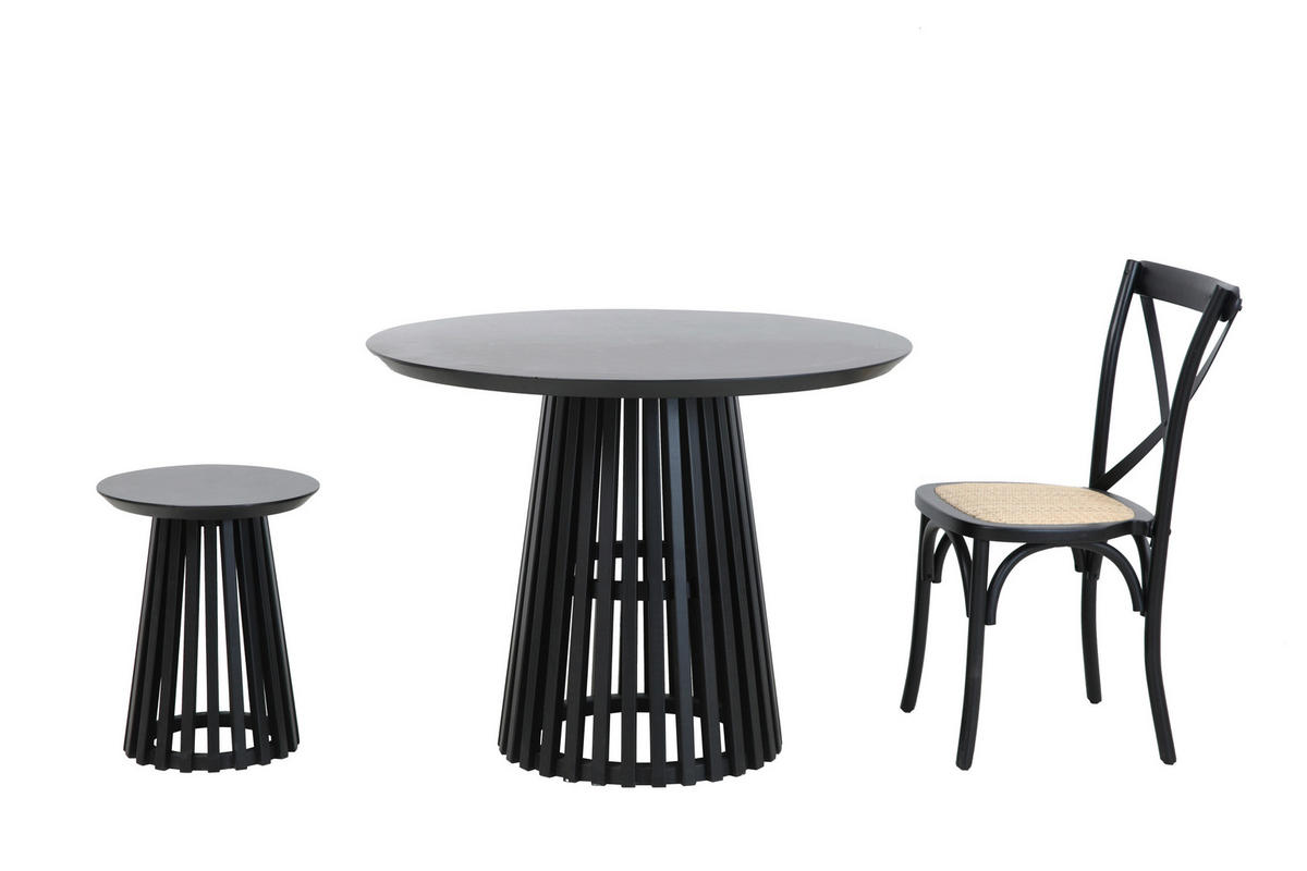 BEISTELLTISCH in Holz 40/40/50 cm  - Schwarz, Design, Holz (40/40/50cm) - MID.YOU