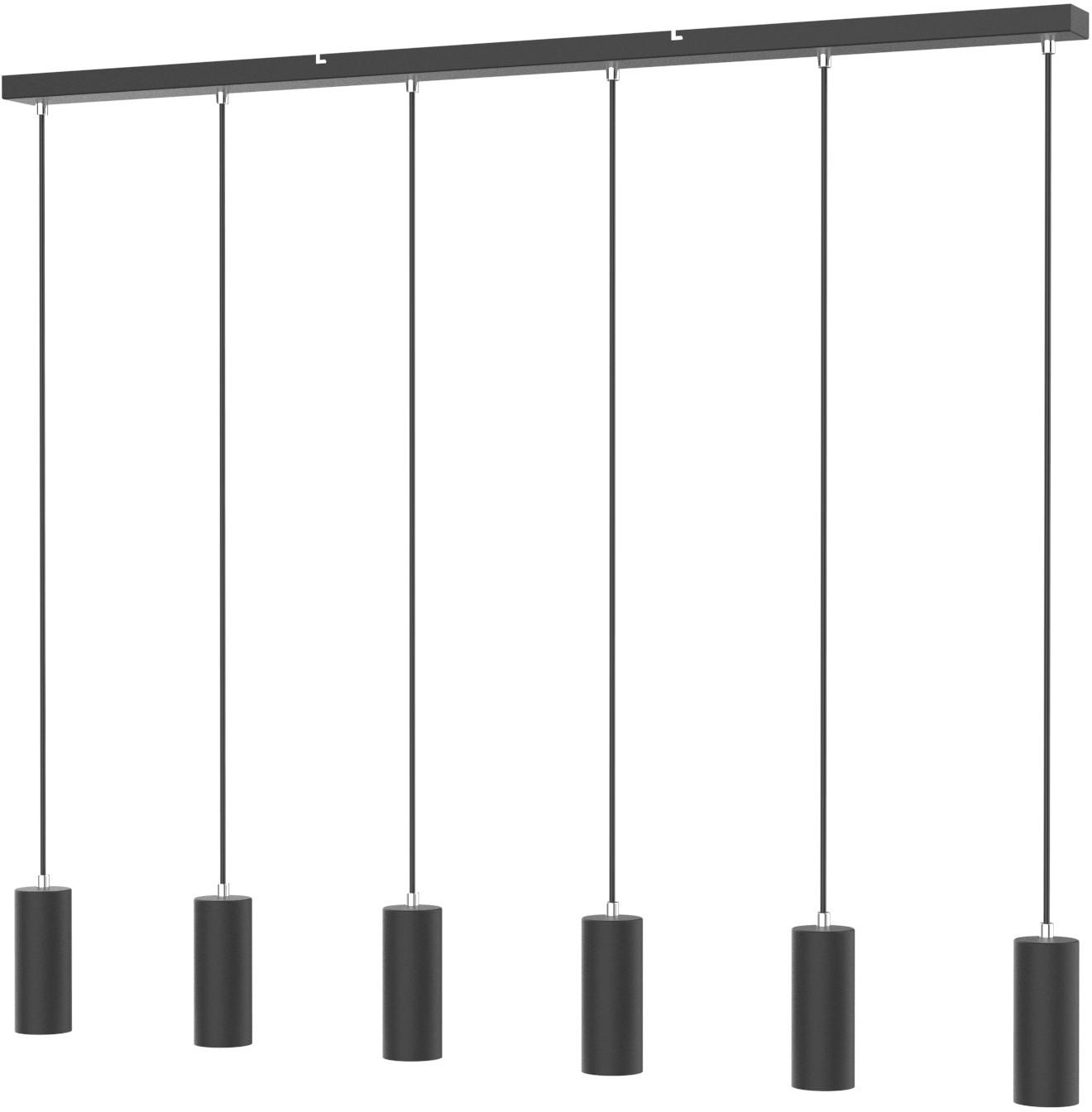 HÄNGELEUCHTE 115/6/120 cm   - Schwarz, Design, Metall (115/6/120cm) - Globo