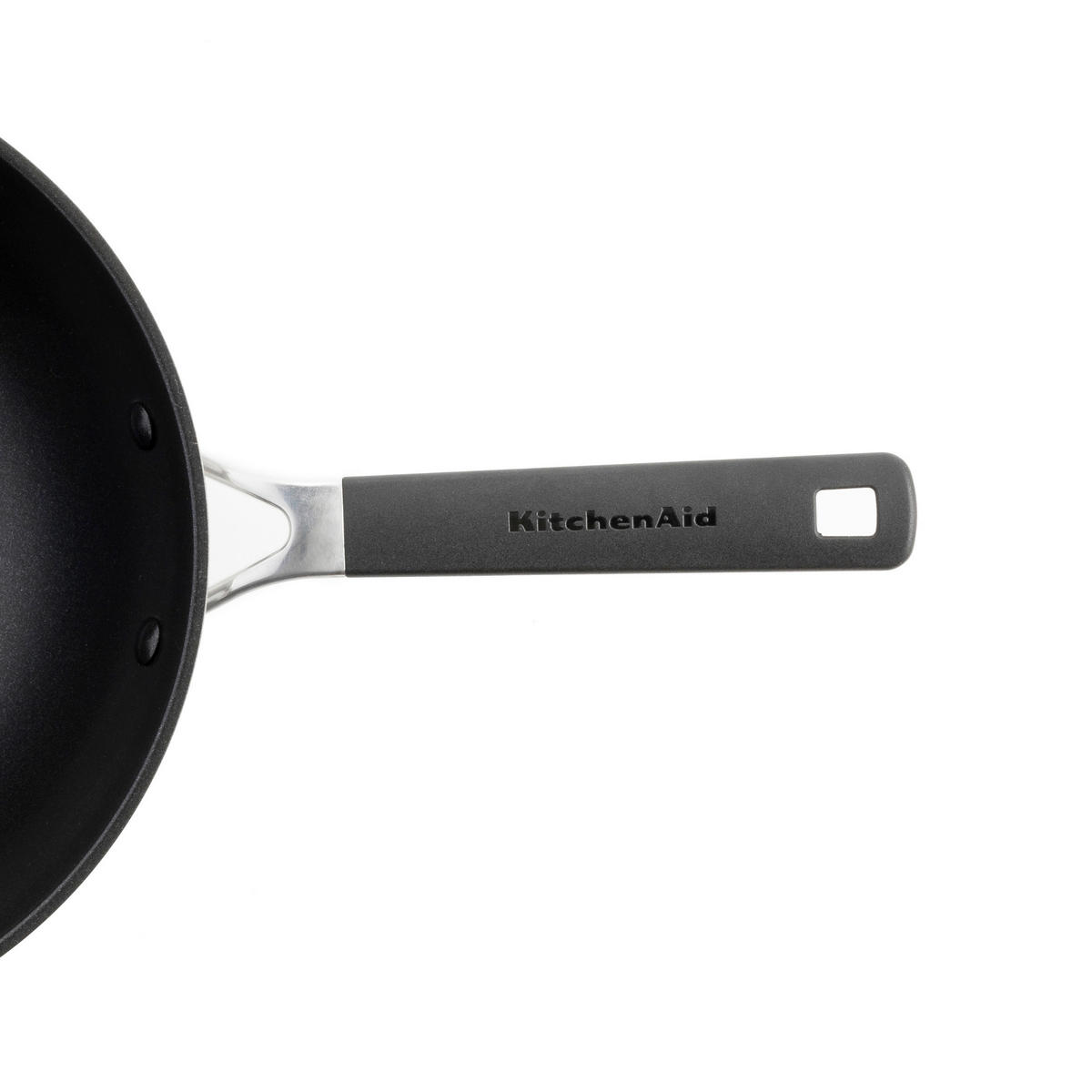 WOK Classic Stainless Steel Keramikbeschichtung 28 cm  - Silberfarben, Basics, Kunststoff/Metall (28cm) - Kitchenaid