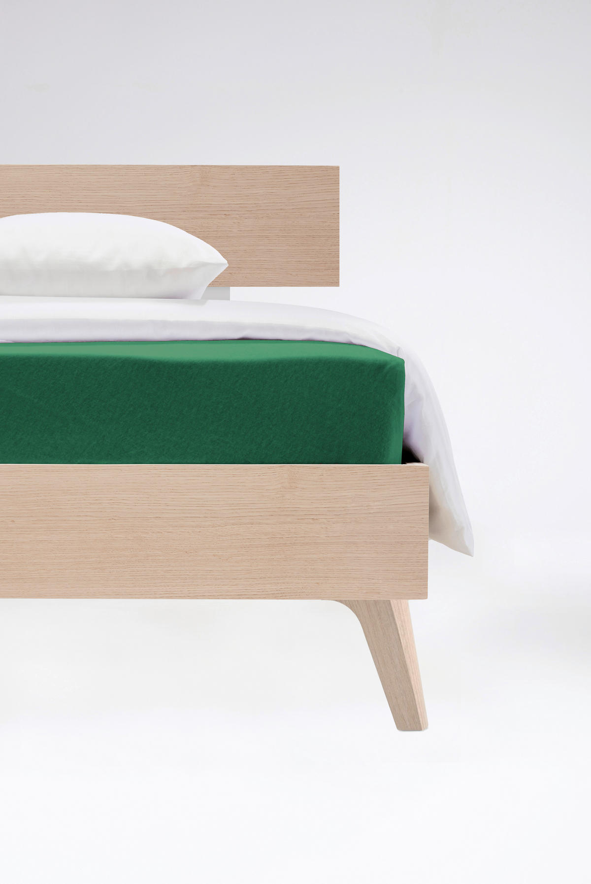 SPANNBETTTUCH Flausch Jersey Jersey  - Waldgrün, Basics, Textil (150/200cm) - Fleuresse