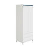 BABYKLEIDERSCHRANK Olli Blau, Weiß  - Blau/Weiß, Basics, Holzwerkstoff (83,0/204,0/56,1cm) - Paidi