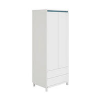 BABYKLEIDERSCHRANK Olli Blau, Weiß  - Blau/Weiß, Basics, Holzwerkstoff (83,0/204,0/56,1cm) - Paidi