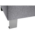 HOCKER in Textil Hellgrau  - Silberfarben/Hellgrau, Design, Textil/Metall (62/41/62cm) - Xora