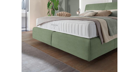 BOXSPRINGBETT 200/200 cm  in Mintgrün  - Schwarz/Mintgrün, Design, Kunststoff/Textil (200/200cm) - Johann Jakob