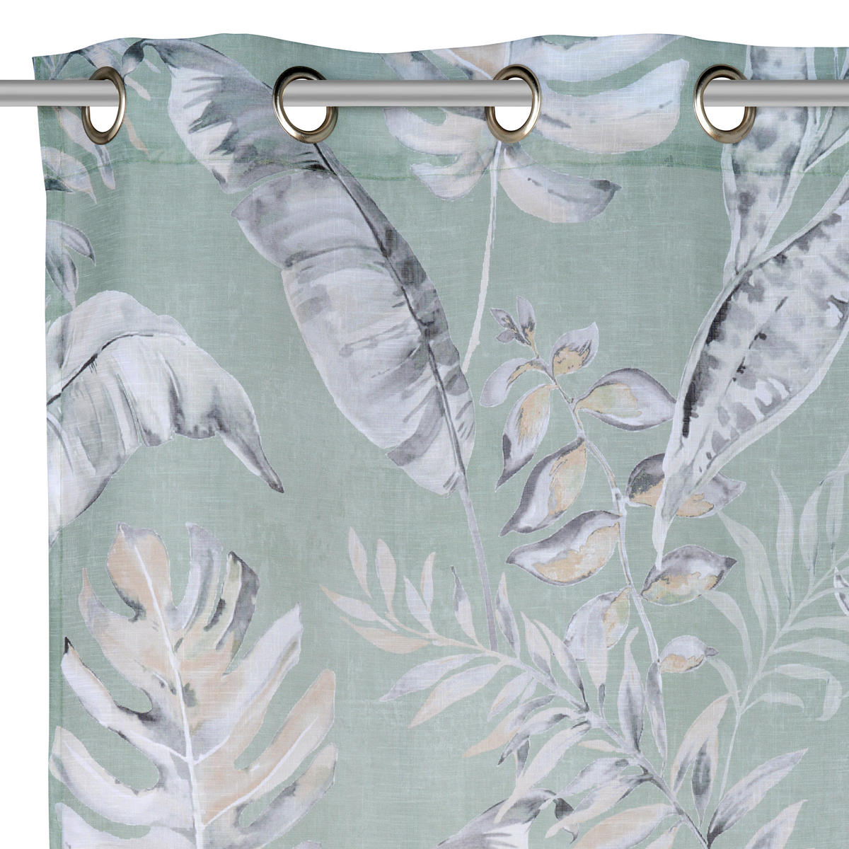 ÖSENVORHANG halbtransparent  - Grün, Design, Textil (140/245cm) - Esposa