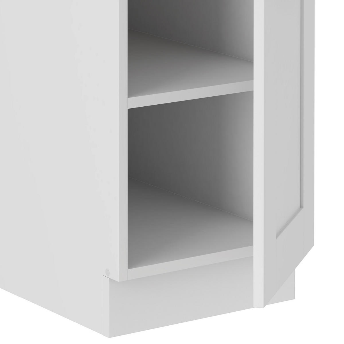 KÜCHENUNTERSCHRANK 40/86/60 cm  in Weiß  - Silberfarben/Eiche Artisan, ROMANTIK / LANDHAUS, Holzwerkstoff/Metall (40/86/60cm) - MID.YOU