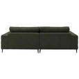 ECKSOFA  in Flachgewebe Dunkelgrün  253/177 cm  - Dunkelgrün/Schwarz, Design, Textil/Metall (253/177cm) - Dieter Knoll