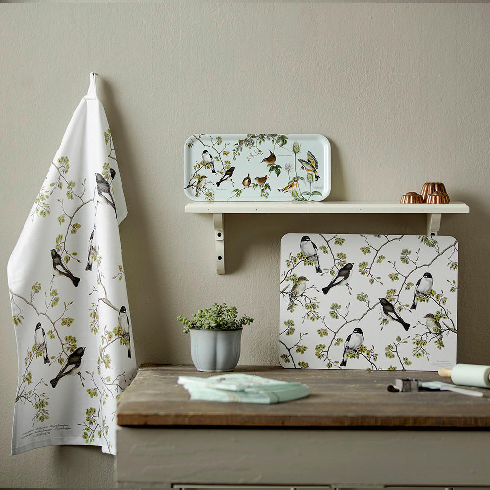 Thumbnail - Geschirrtuch-Set Brown Flycatcher, Braun, Textil, 3-teilig, Vogel, 50x70 cm, Kochen, Geschirrtücher & Schürzen, Geschirr...