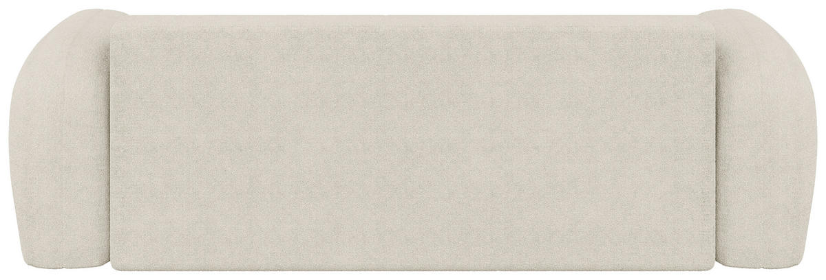 2-SITZER-SOFA Sevilla Plus Bouclé Creme  - Creme/Schwarz, Design, Kunststoff/Textil (210/92/110cm) - MID.YOU