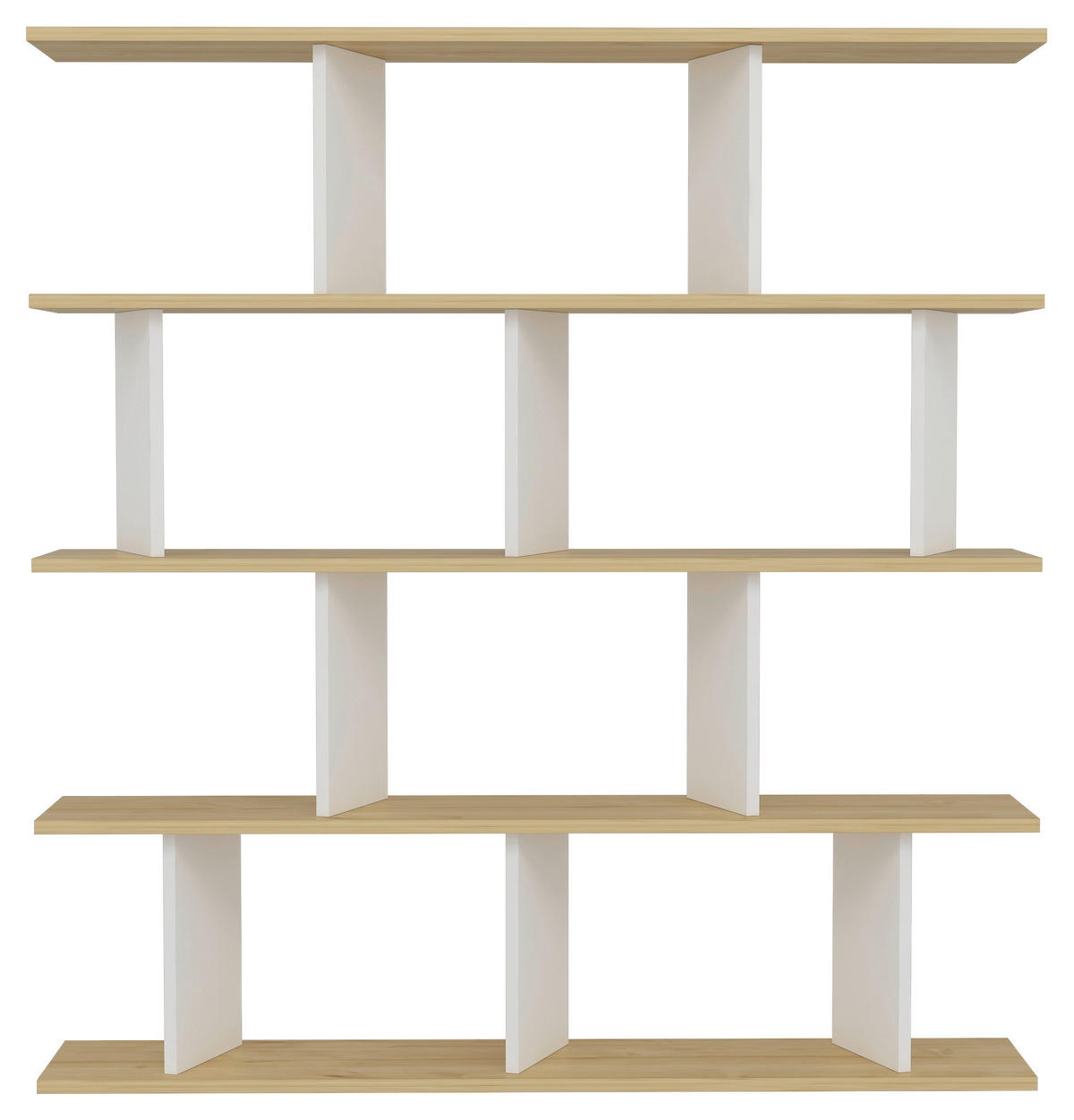 REGAL  130/137/25 cm Eichefarben, Dunkelgrau  - Eichefarben/Dunkelgrau, Design, Holzwerkstoff (130/137/25cm) - Livetastic