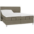 BOXSPRINGBETT 180/200 cm  in Beige  - Chromfarben/Beige, KONVENTIONELL, Kunststoff/Textil (180/200cm) - Voleo