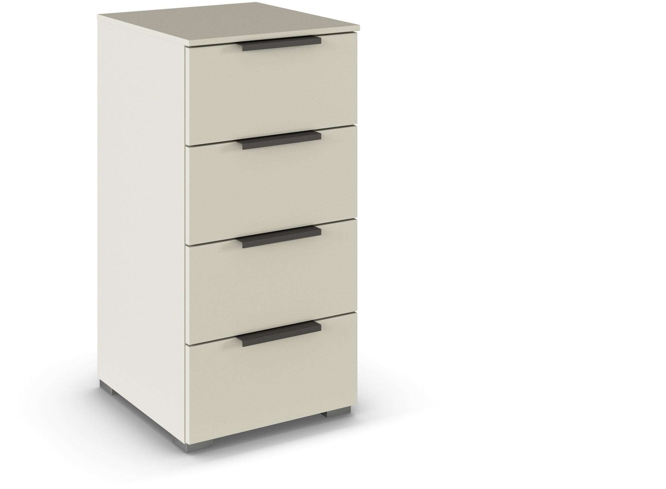 KOMMODE 50/81/42 cm  in Champagner  - Champagner/Graphitfarben, Trend, Holzwerkstoff/Metall (50/81/42cm) - Novel