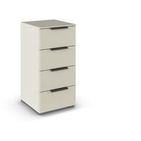 KOMMODE  in 50/81/42 cm  - Champagner/Graphitfarben, Trend, Holzwerkstoff/Metall (50/81/42cm) - Novel