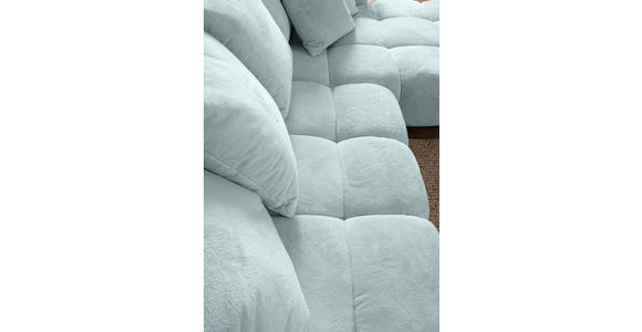ECKSOFA  in Plüsch Mintgrün  288/190 cm  - Dunkelbraun/Mintgrün, KONVENTIONELL, Holz/Textil (288/190cm) - Carryhome