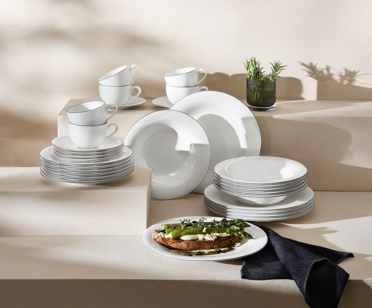 KAVNI SERVIS  Grey Lines  18-delni      - siva/bela, Konvencionalno, keramika - Villeroy & Boch