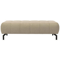HOCKER Webstoff Schlammfarben  - Schlammfarben/Schwarz, Design, Textil/Metall (153/45/62cm) - MID.YOU