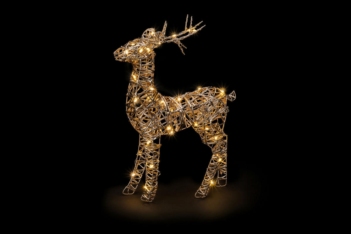LED-DEKOLEUCHTE - Goldfarben, Basics, Kunststoff (30/10/46cm)