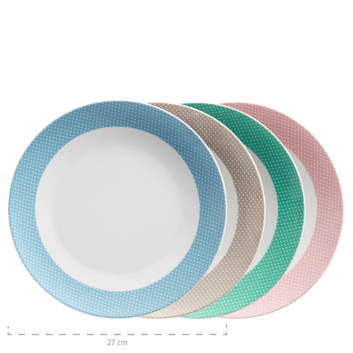 KOMBISERVICE Kitchen Time 16-teilig  - Pastellblau/Hellrosa, Basics, Keramik - Mäser