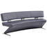 SITZBANK Echtleder Buche massiv Dunkelblau, Silberfarben - Sandfarben/Edelstahlfarben, Design, Leder/Holz (226/86/79cm) - Musterring SITZBANK Echtleder Buche massiv Dunkelblau, Silberfarben - Sandfarben/Edelstahlfarben, Design, Leder/Holz (226/86/79cm) - Musterring