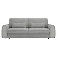 SCHLAFSOFA in Cord, Feincord Hellgrau  - Hellgrau/Schwarz, Konventionell, Kunststoff/Textil (240/83/116cm) - Carryhome