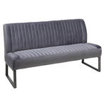 SITZBANK 160/88/67 cm  in Grau, Schwarz  - Schwarz/Grau, Trend, Textil/Metall (160/88/67cm) - Ambia Home