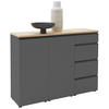 SIDEBOARD  in 135/102/41 cm  - Eichefarben/Schwarz, Design, Holz/Holzwerkstoff (135/102/41cm) - Dieter Knoll