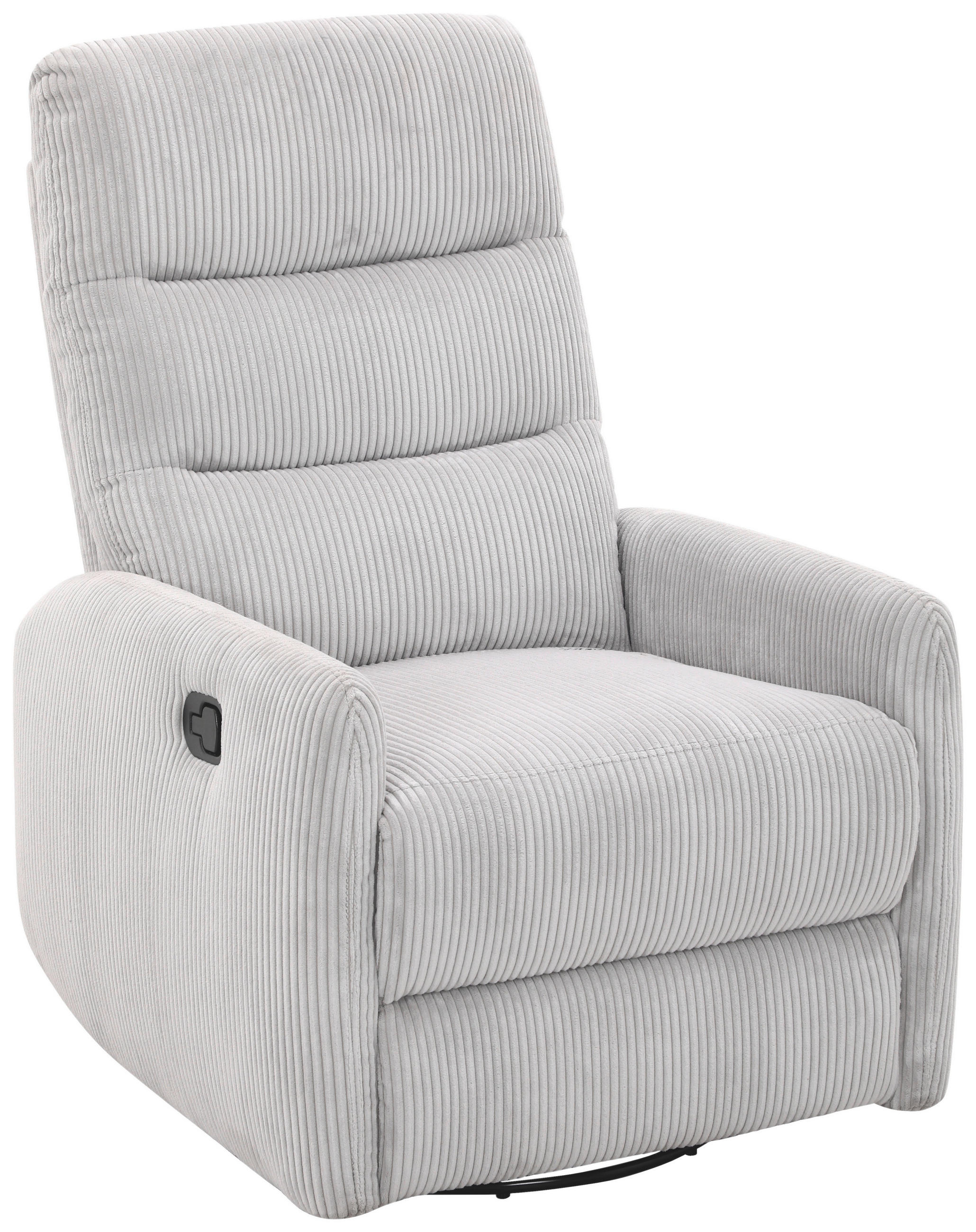 RELAXSESSEL Cord Relaxfunktion    - Hellgrau/Schwarz, Design, Textil/Metall (78/107/95cm) - Carryhome