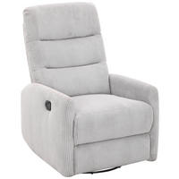 RELAXSESSEL Cord Relaxfunktion    - Hellgrau/Schwarz, Design, Textil/Metall (78/107/95cm) - Carryhome
