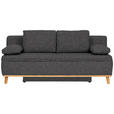 SCHLAFSOFA  in Webstoff Anthrazit  - Anthrazit/Naturfarben, KONVENTIONELL, Holz/Textil (203/95/96cm) - Venda