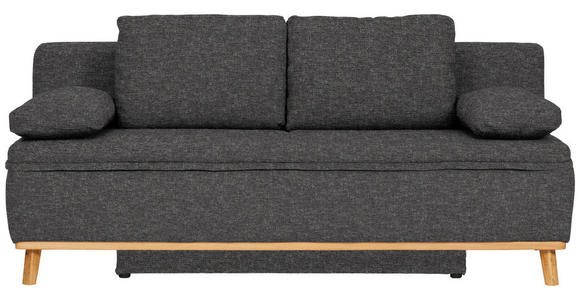 SCHLAFSOFA  in Webstoff Anthrazit  - Anthrazit/Naturfarben, KONVENTIONELL, Holz/Textil (203/95/96cm) - Venda
