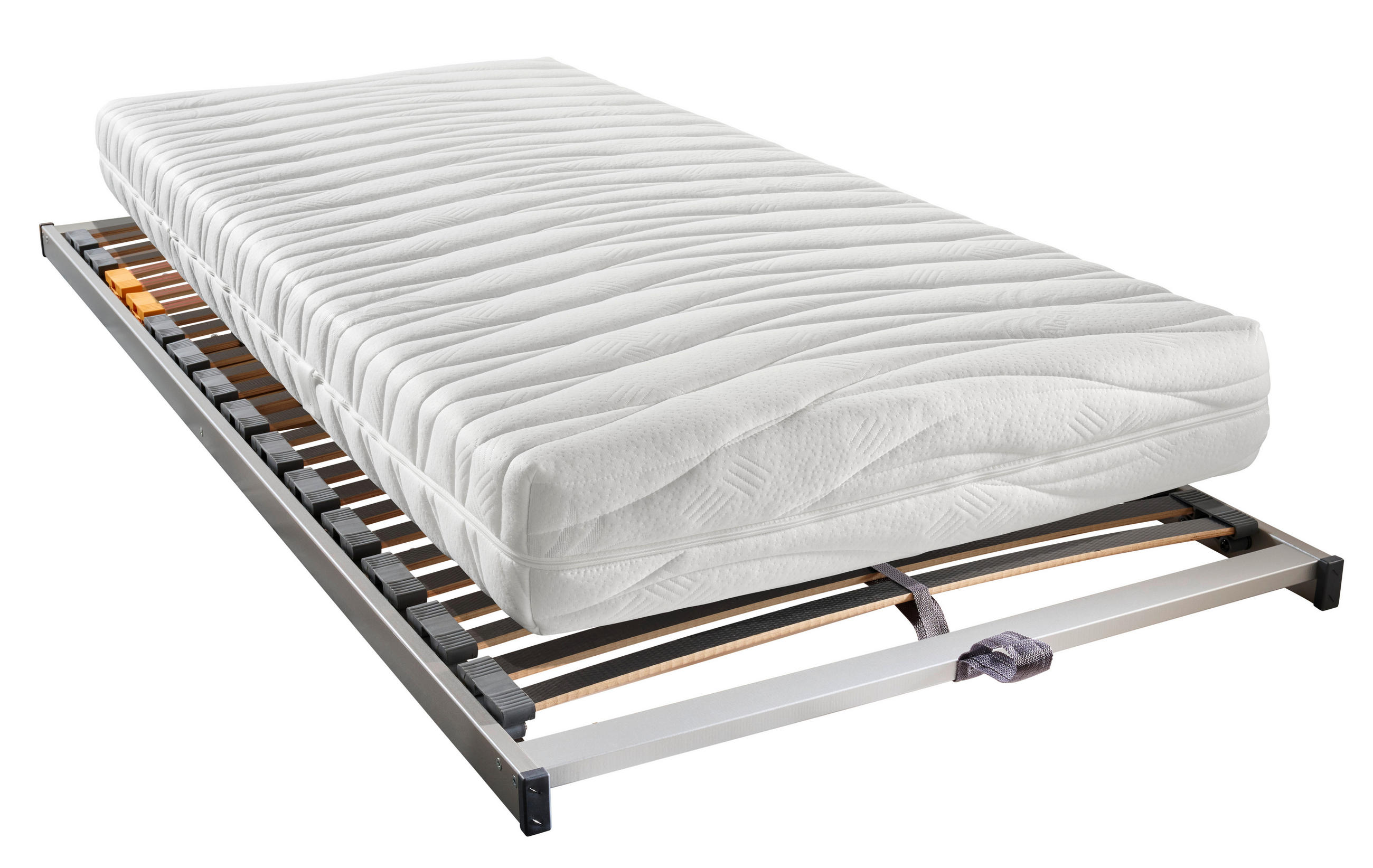 MATRATZENSET 90/200 cm  - Silberfarben, Basics, Holz (90/200cm) - Sleeptex