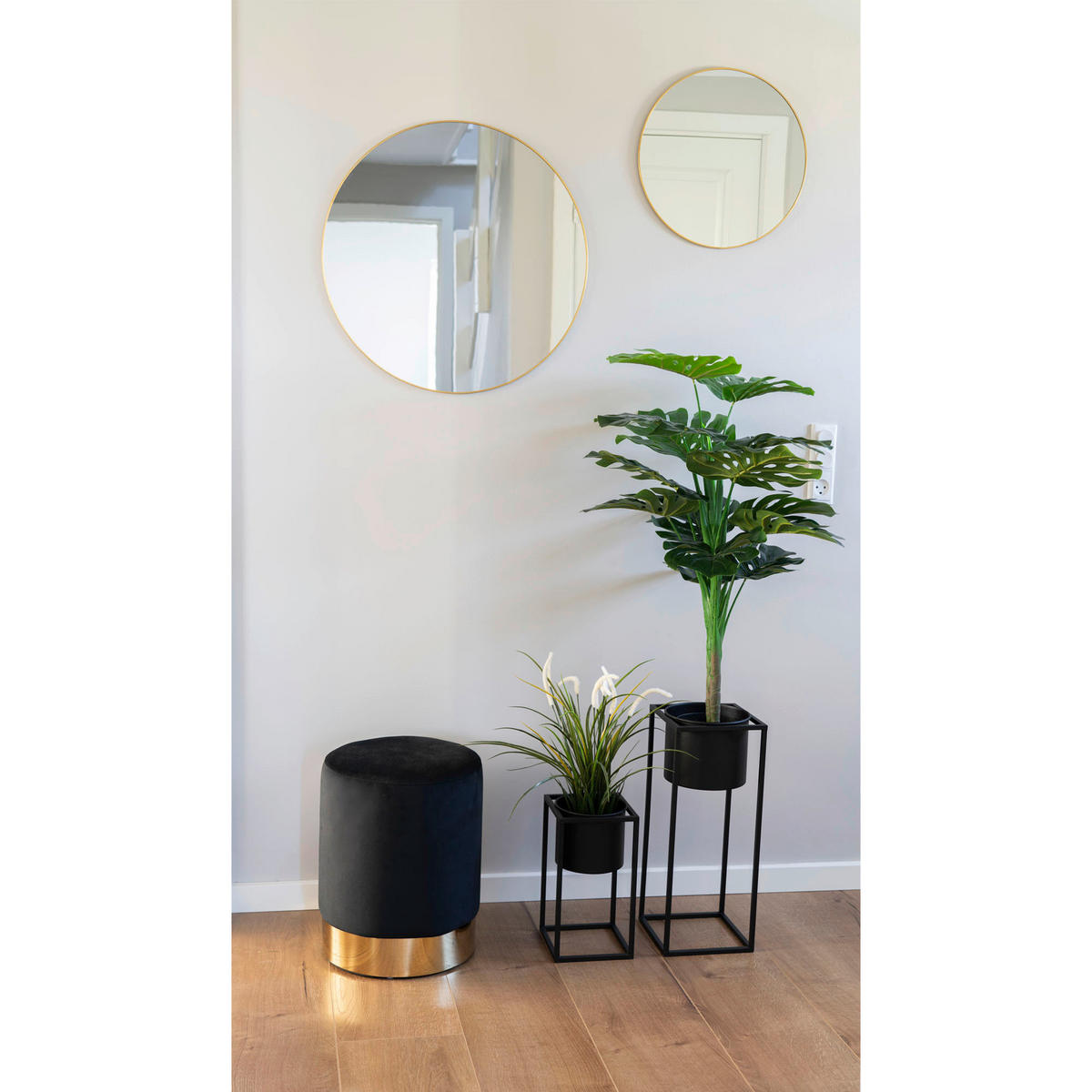 KONSTVÄXT monstera  - grön/svart, Design (18/90/17cm)