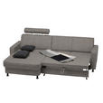 ECKSOFA in Webstoff Grau  - Schwarz/Grau, Design, Kunststoff/Textil (165/257cm) - Xora