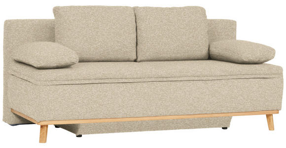 SCHLAFSOFA  in Webstoff Beige  - Beige/Naturfarben, KONVENTIONELL, Holz/Textil (203/95/96cm) - Venda