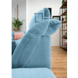 WOHNLANDSCHAFT  in Mikrofaser Pastellblau  - Chromfarben/Pastellblau, Design, Kunststoff/Textil (211/350/204cm) - Xora