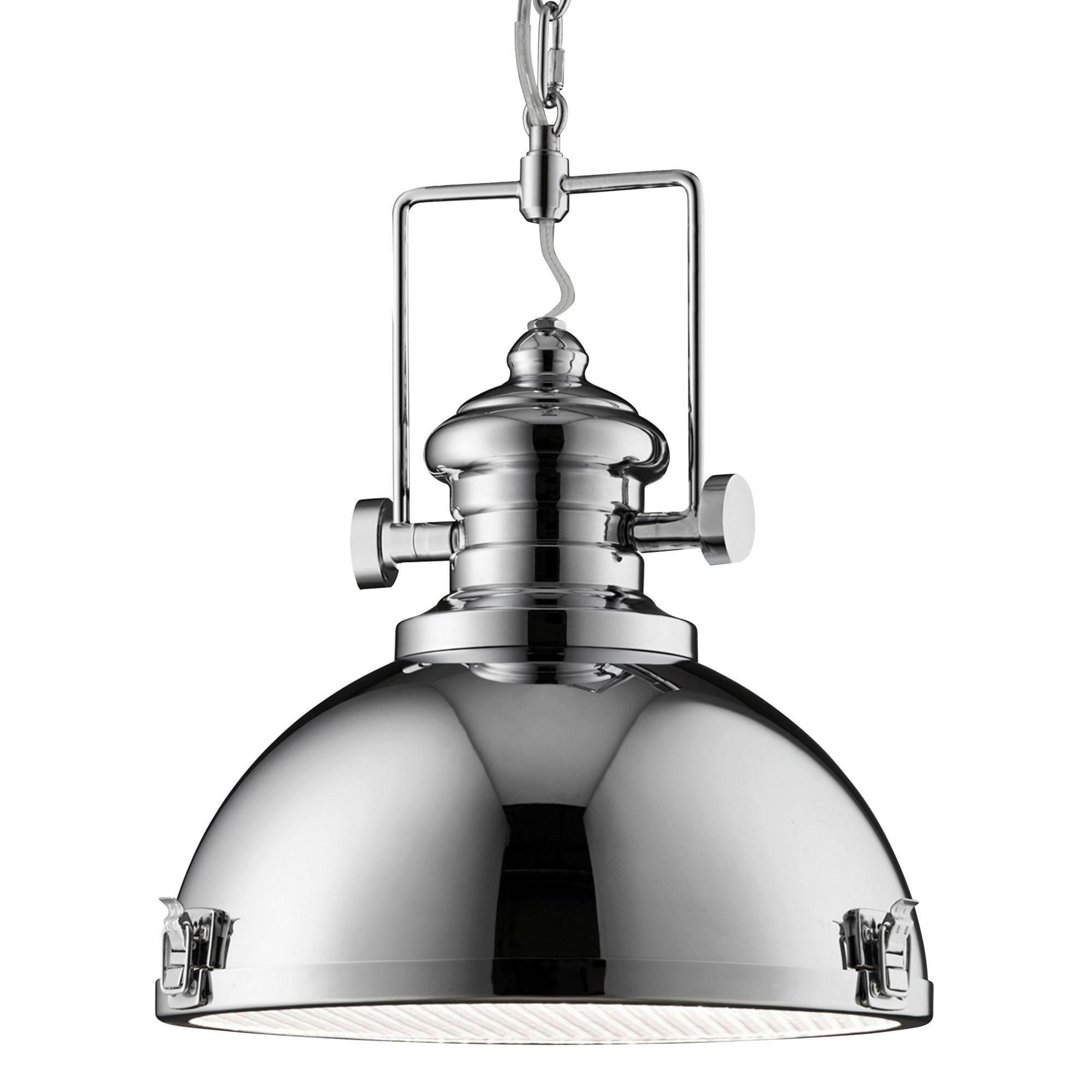 Searchlight Pendelleuchte Louisiana Chrom 150 cm