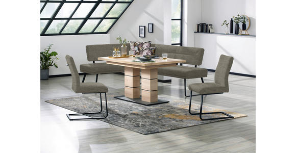 SCHWINGSTUHL  in Stahl Chenille  - Hellbraun/Schwarz, Design, Textil/Metall (47/93/58cm) - Dieter Knoll