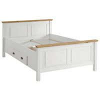 BETT 140/200 cm  in Weiß, Laugenfarbig  - Laugenfarbig/Weiß, ROMANTIK / LANDHAUS, Holz (140/200cm) - Boxxx