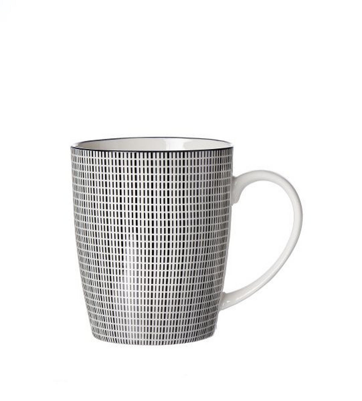 KAFFEEBECHER Takeo  350 ml   - Schwarz/Weiß, Basics, Keramik (0,350l) - Ritzenhoff Breker