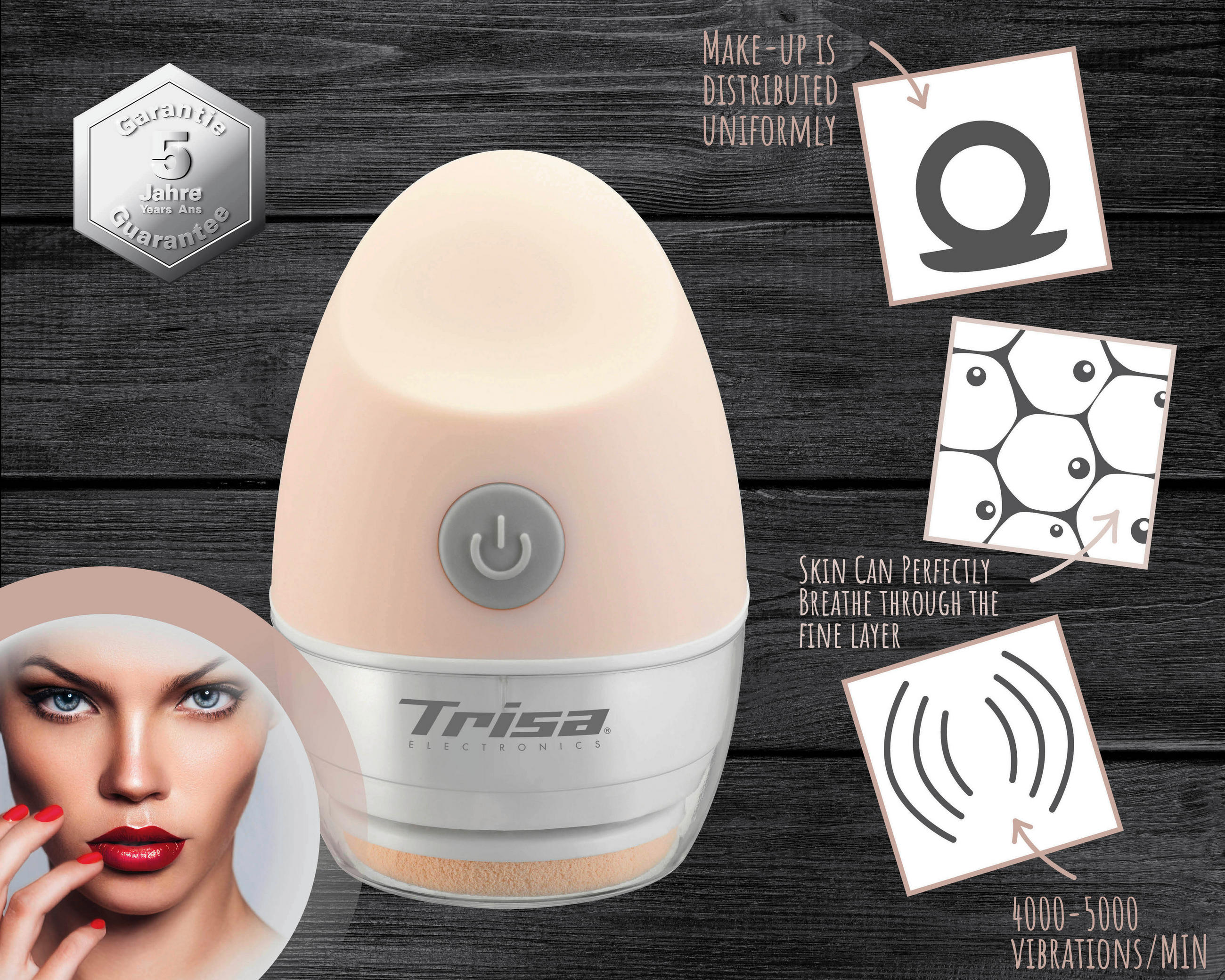 Massagegerät Perfect Make-up - Hellrosa, MODERN, Kunststoff (5,7/8,5cm)