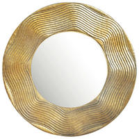 STENSKO OGLEDALO, 74/74/3 cm steklo  - zlate barve, Design, kovina/steklo (74/74/3cm) - MID.YOU