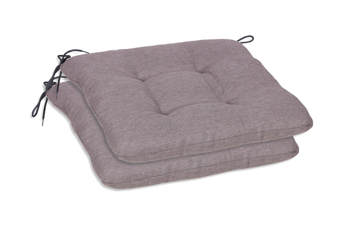 GARTENSITZKISSENSET Uni  - Taupe, Basics, Textil (38/5/38cm)