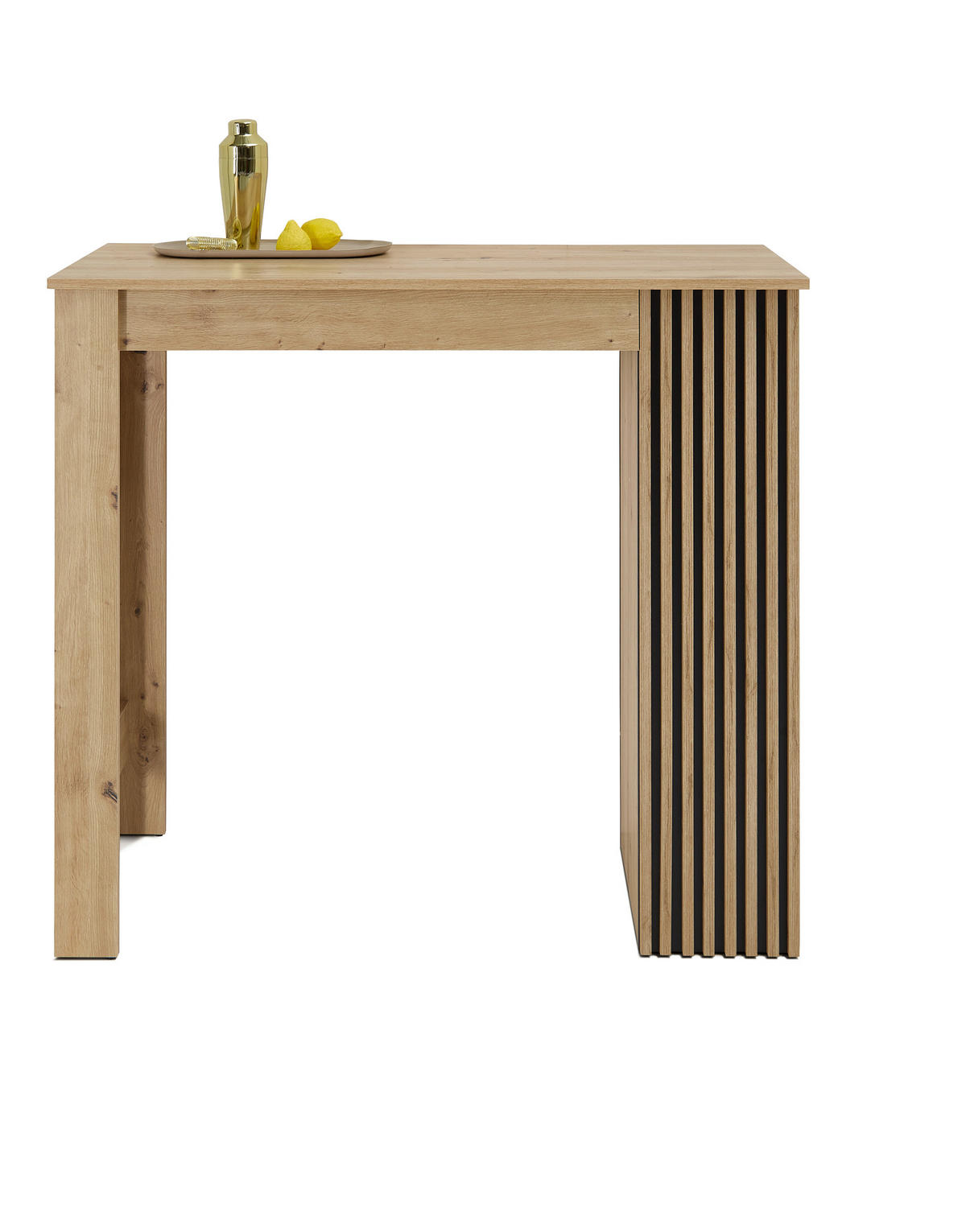 BARTISCH Schwarz, Eiche Artisan  - Schwarz/Eiche Artisan, MODERN, Holzwerkstoff (115/50/103cm) - MID.YOU