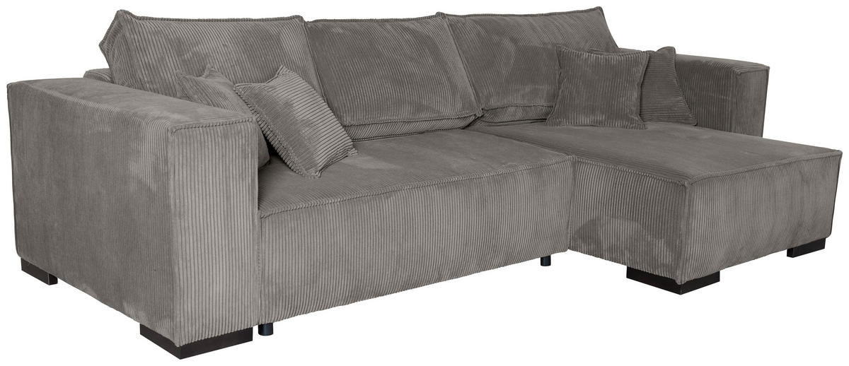 ECKSOFA in Cord Mokka  - Braun/Mokka, KONVENTIONELL, Holz/Textil (230/190cm) - Carryhome