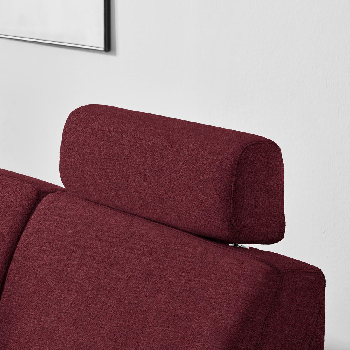 ECKSOFA in Webstoff Rot  - Rot/Schwarz, Konventionell, Kunststoff/Textil (165/224cm) - Xora